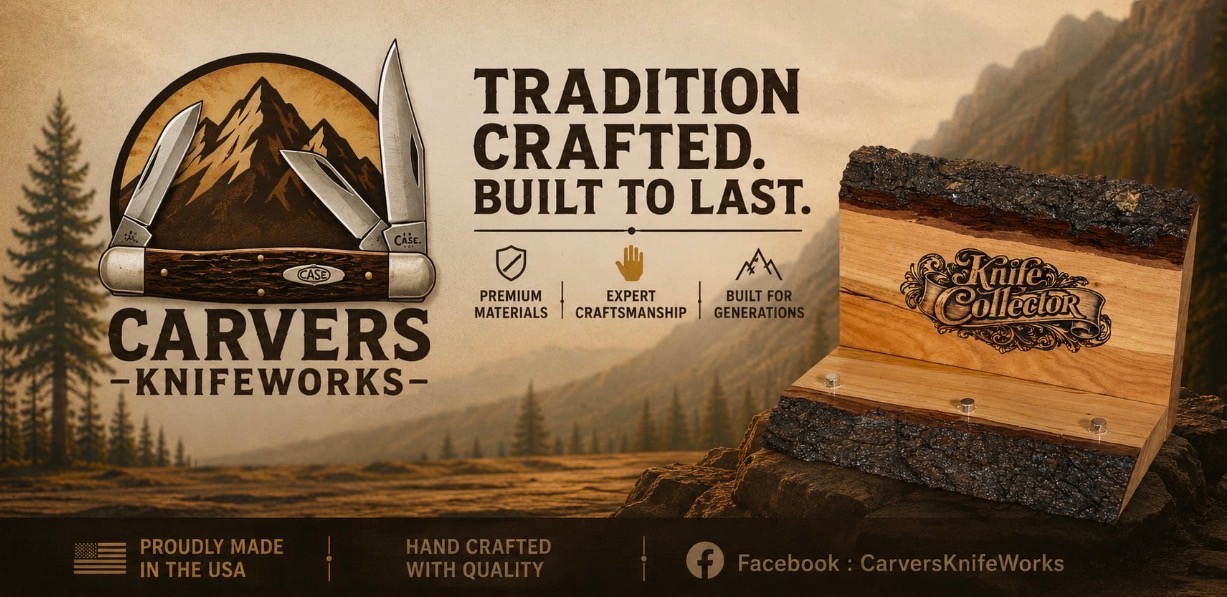 Carver's Knifeworks Display Stand - Banner View